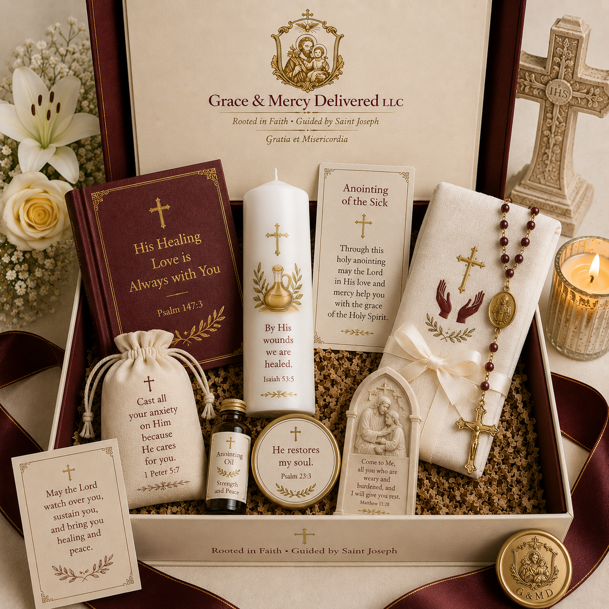 Anointing of the Sick & End-of-Life Catholic Gift Box
