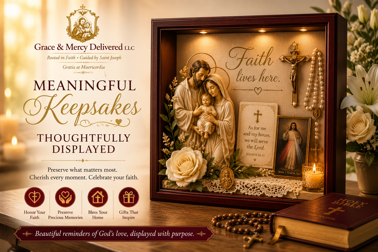 Custom Heirloom Keepsake Shadow Box