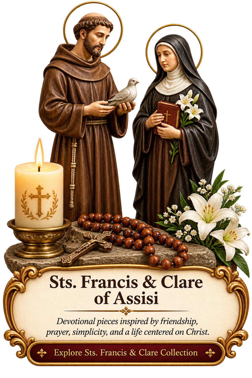 St. Francis & St. Clare of Assisi Devotion & Friendship Box